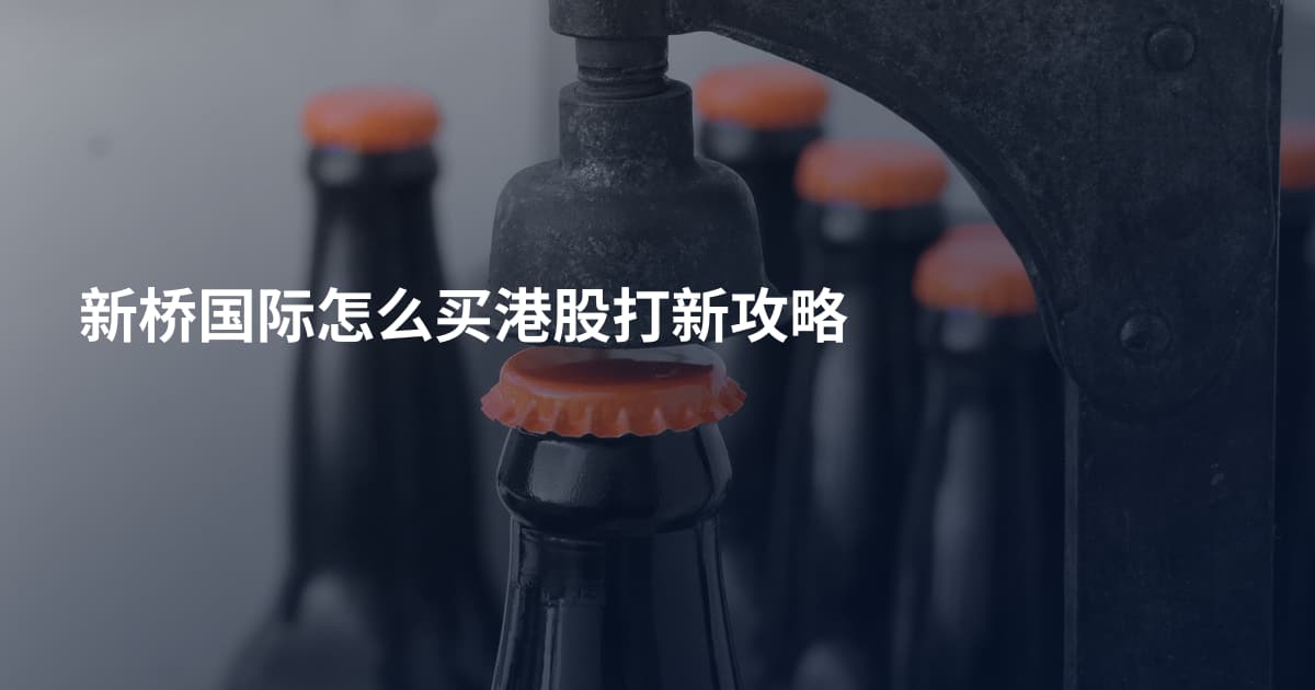 新桥国际怎么买港股打新攻略