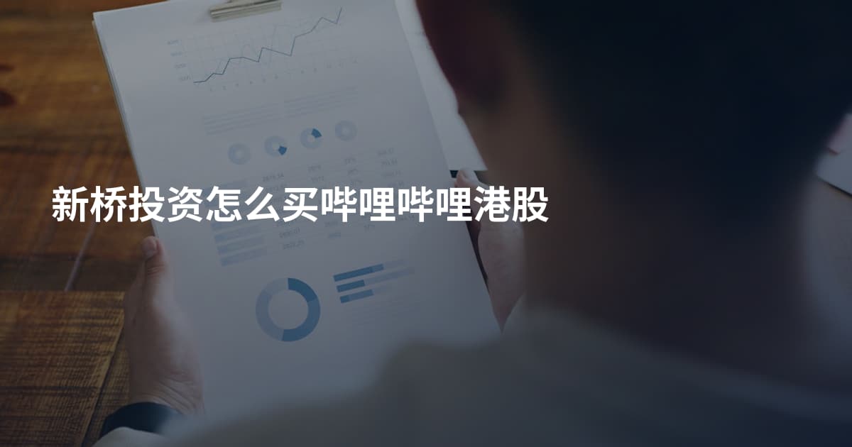 新桥投资怎么买哔哩哔哩港股