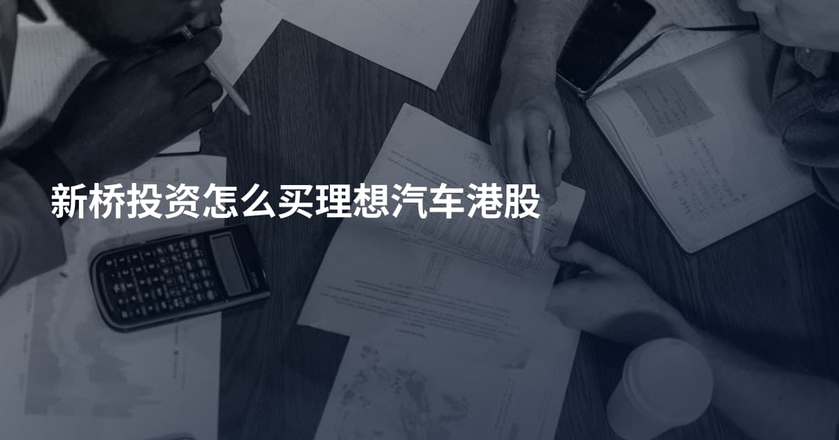 新桥投资怎么买理想汽车港股