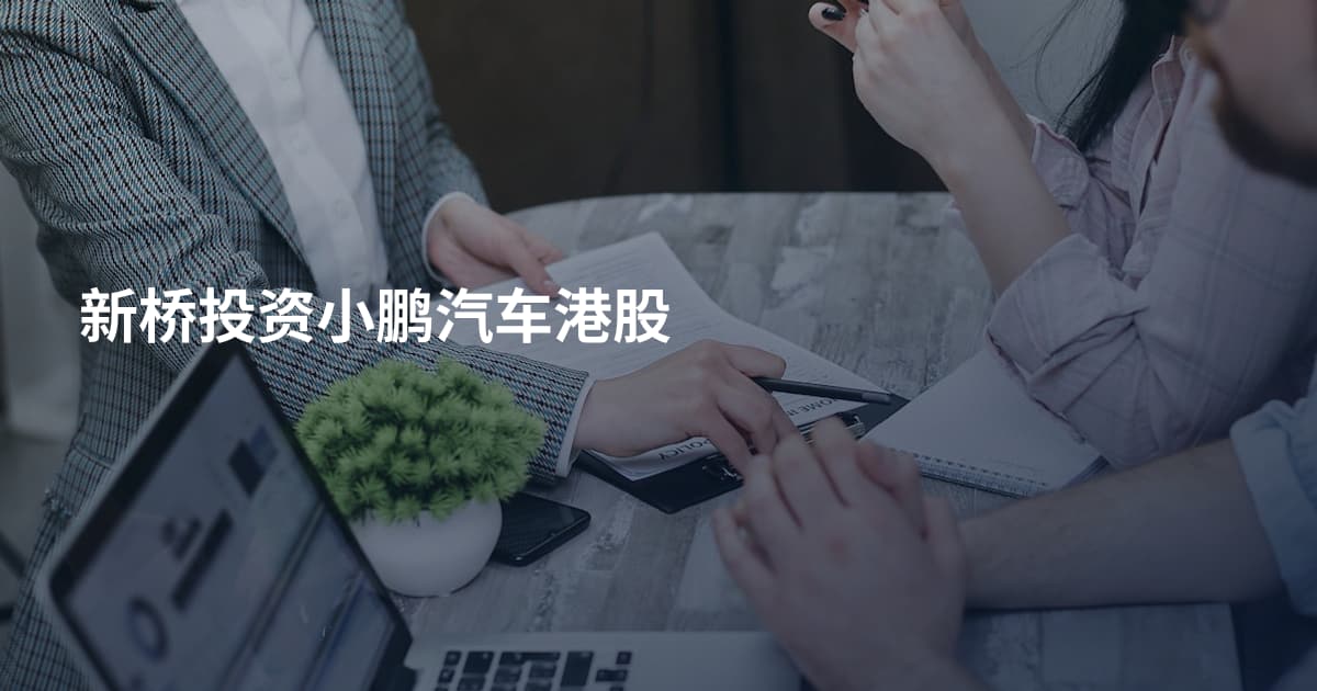 新桥投资小鹏汽车港股