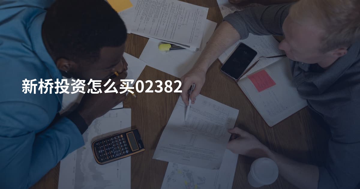 新桥投资怎么买02382