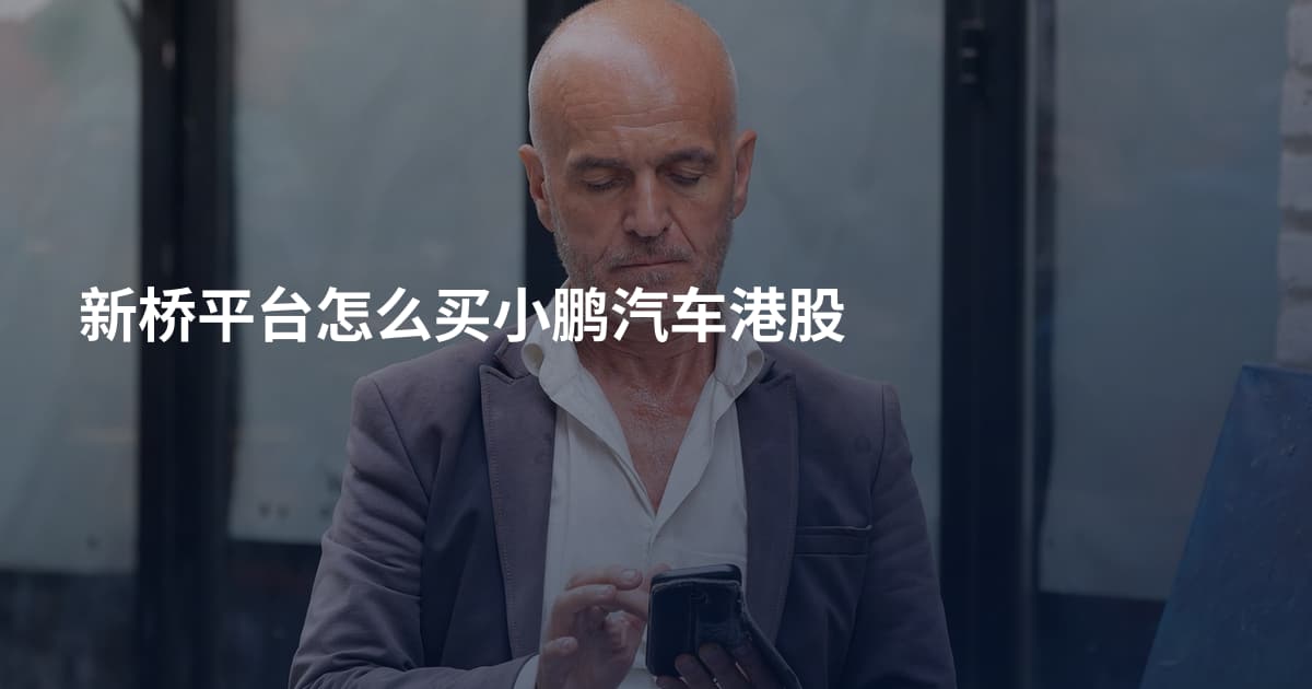 新桥平台怎么买小鹏汽车港股