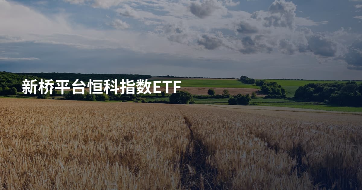 新桥平台恒科指数ETF