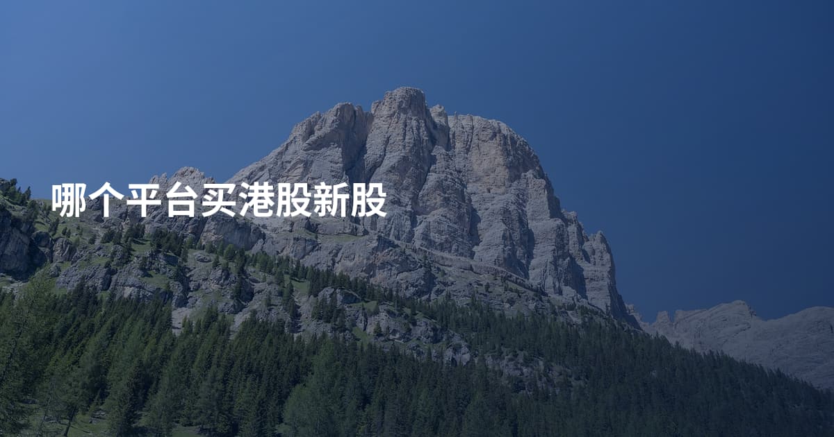 哪个平台买港股新股