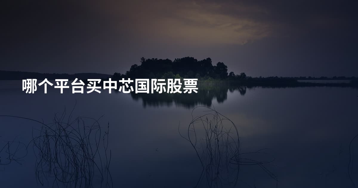 哪个平台买中芯国际股票