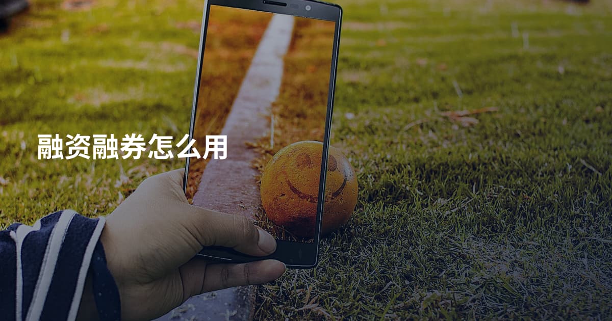 融资融券怎么用