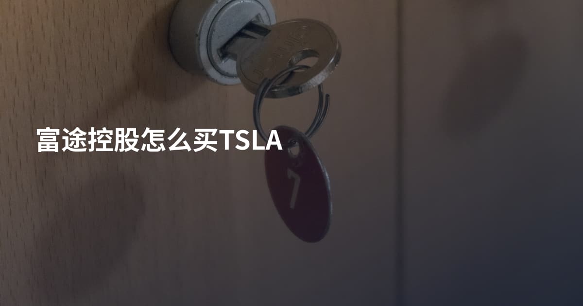 富途控股怎么买TSLA