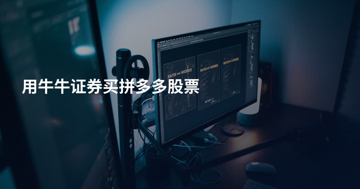 用牛牛证券买拼多多股票