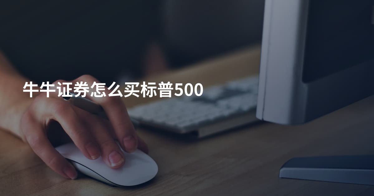 牛牛证券怎么买标普500