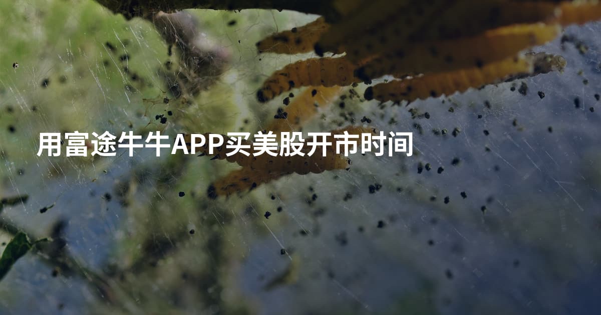 用富途牛牛APP买美股开市时间