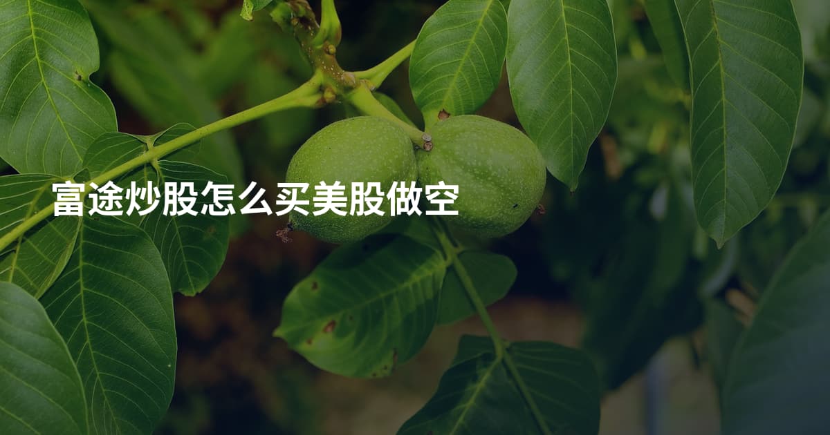 富途炒股怎么买美股做空