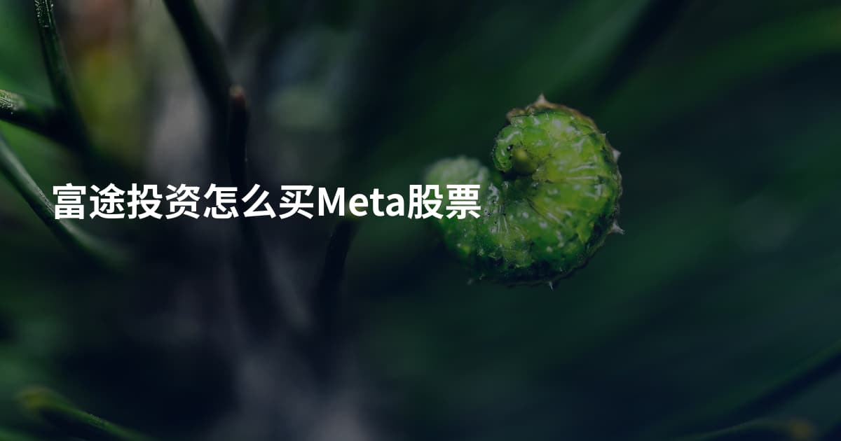 富途投资怎么买Meta股票