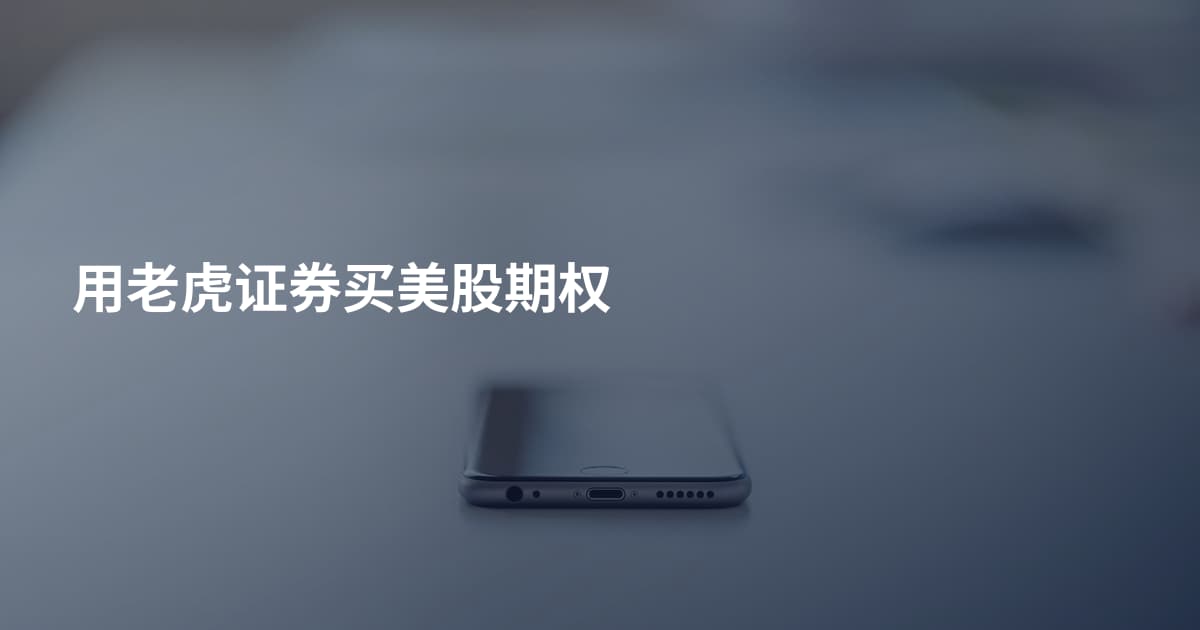 用老虎证券买美股期权