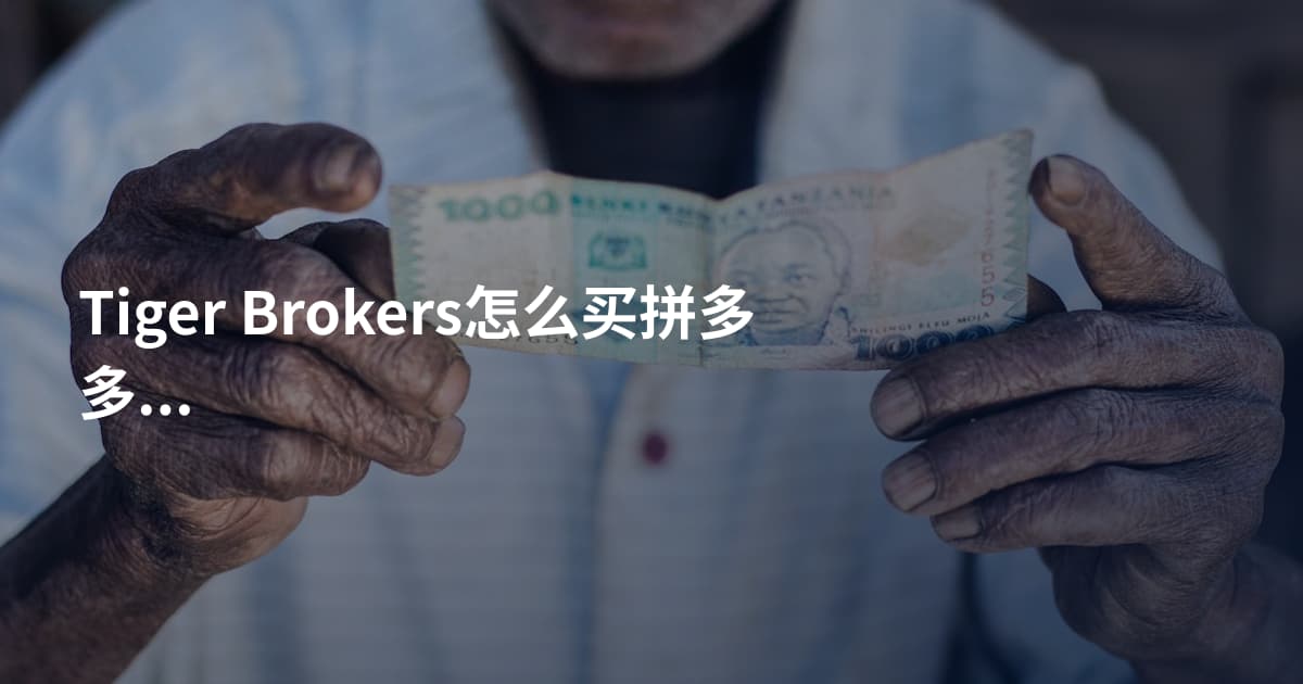 Tiger Brokers怎么买拼多多股票