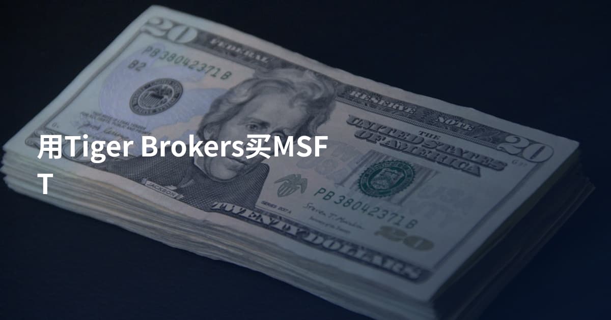 用Tiger Brokers买MSFT