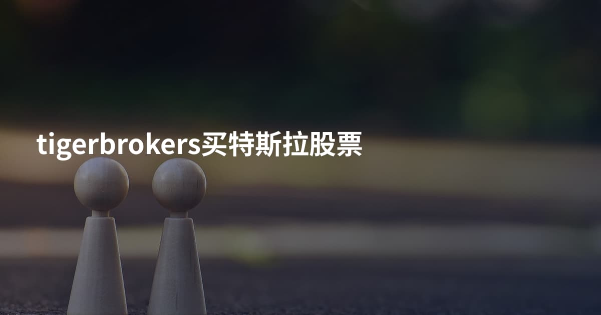 tigerbrokers买特斯拉股票