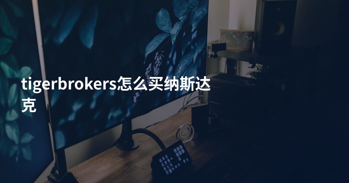 tigerbrokers怎么买纳斯达克