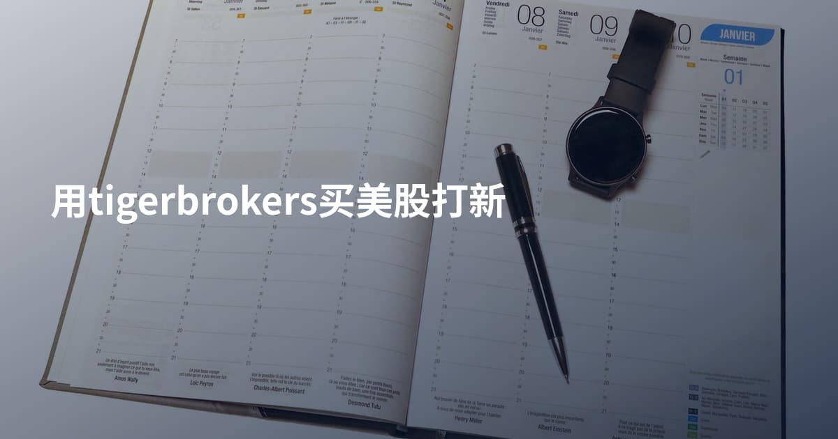 用tigerbrokers买美股打新