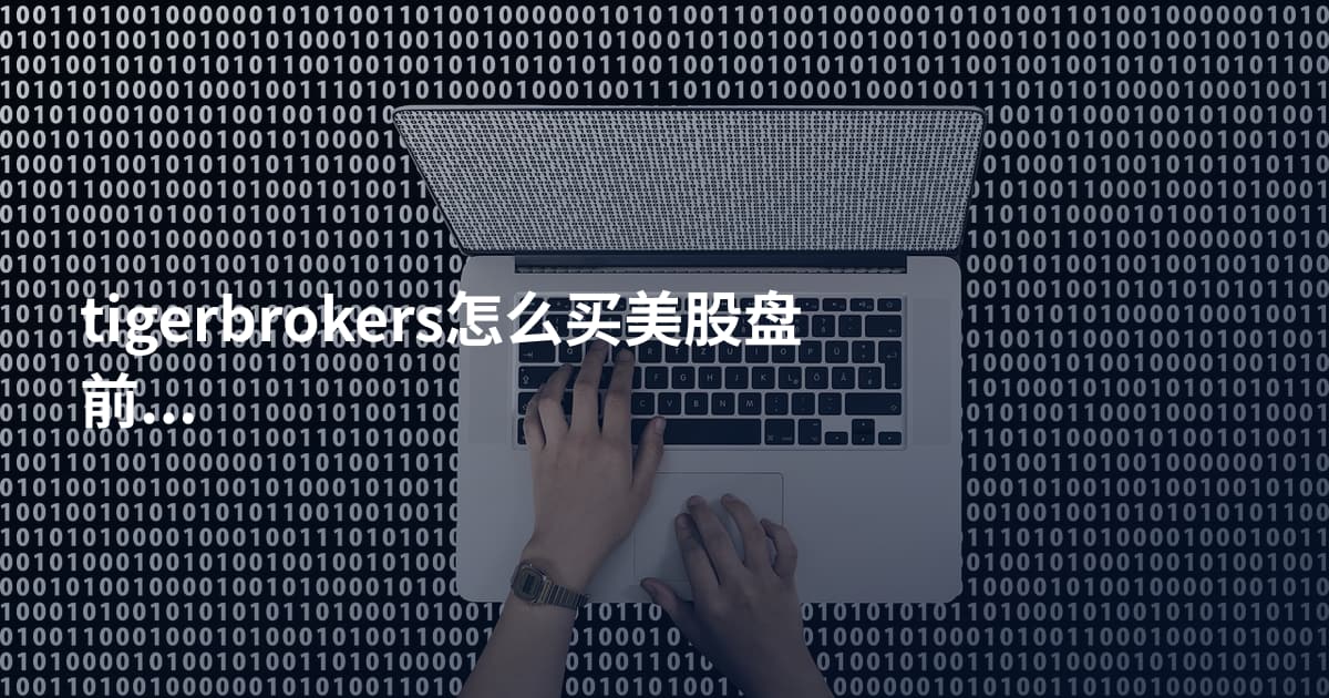 tigerbrokers怎么买美股盘前盘后