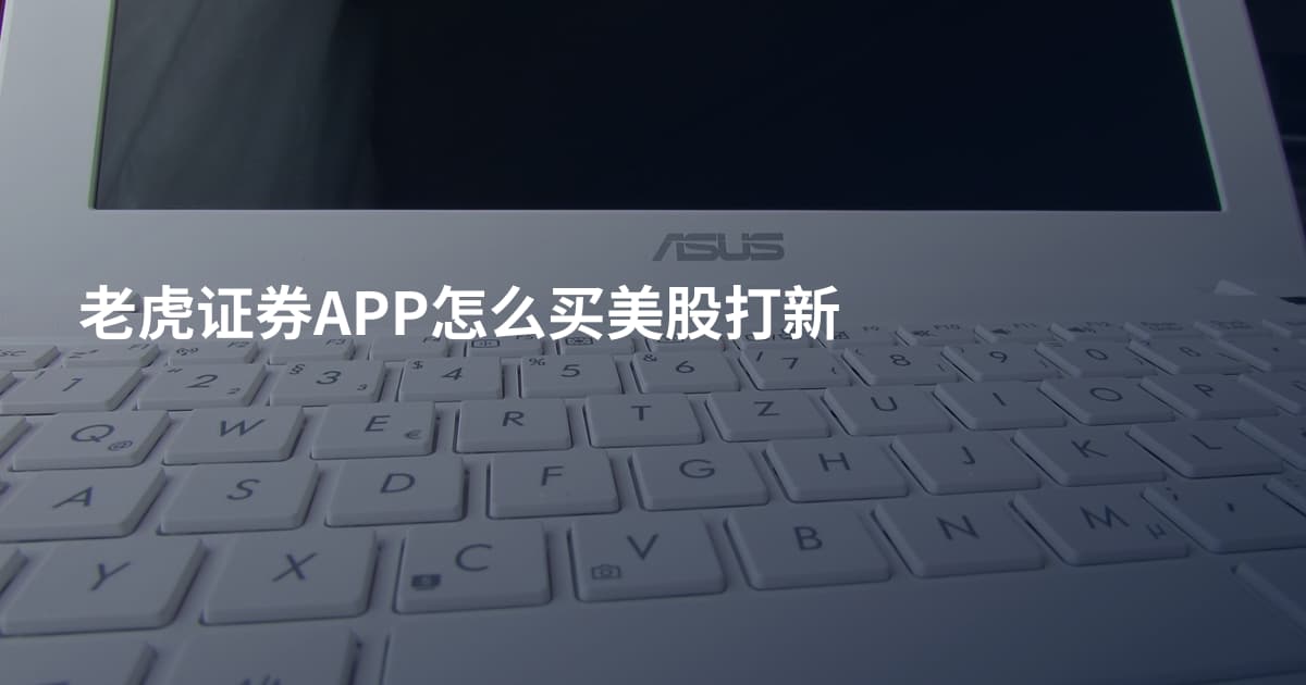 老虎证券APP怎么买美股打新