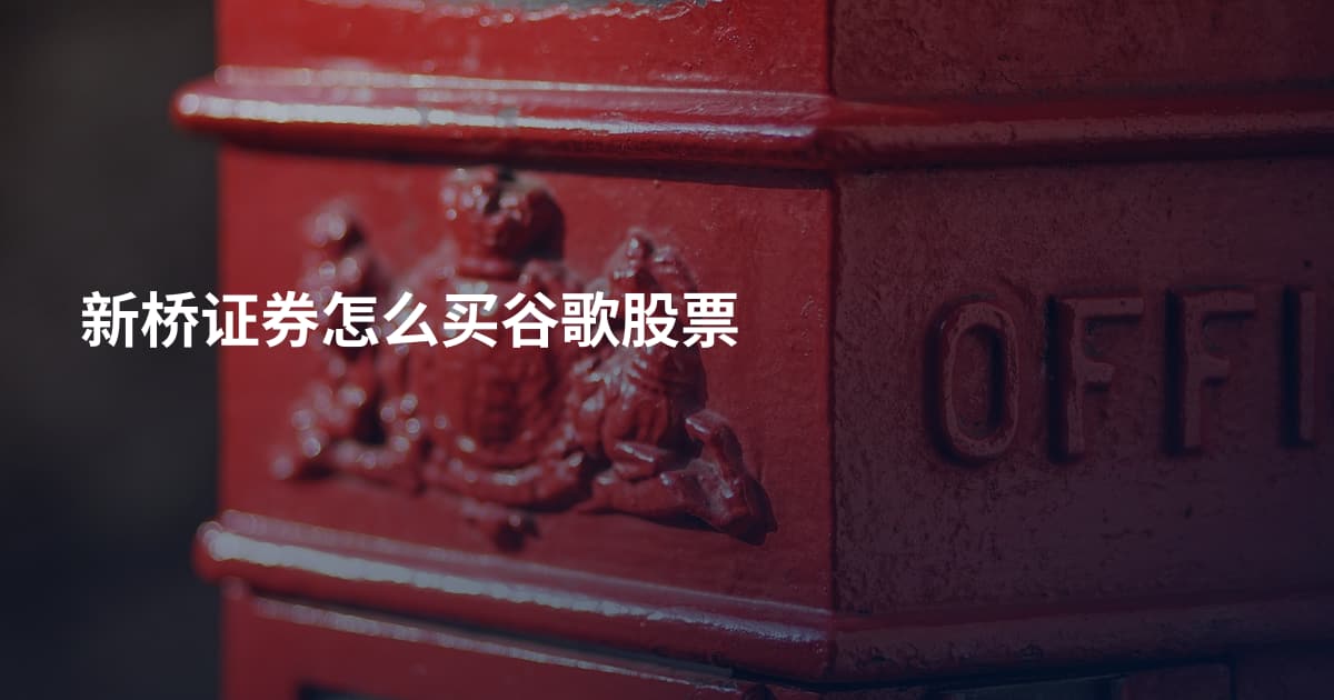新桥证券怎么买谷歌股票