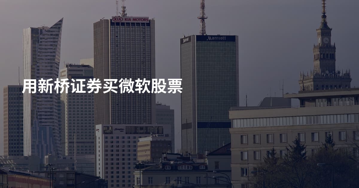 用新桥证券买微软股票