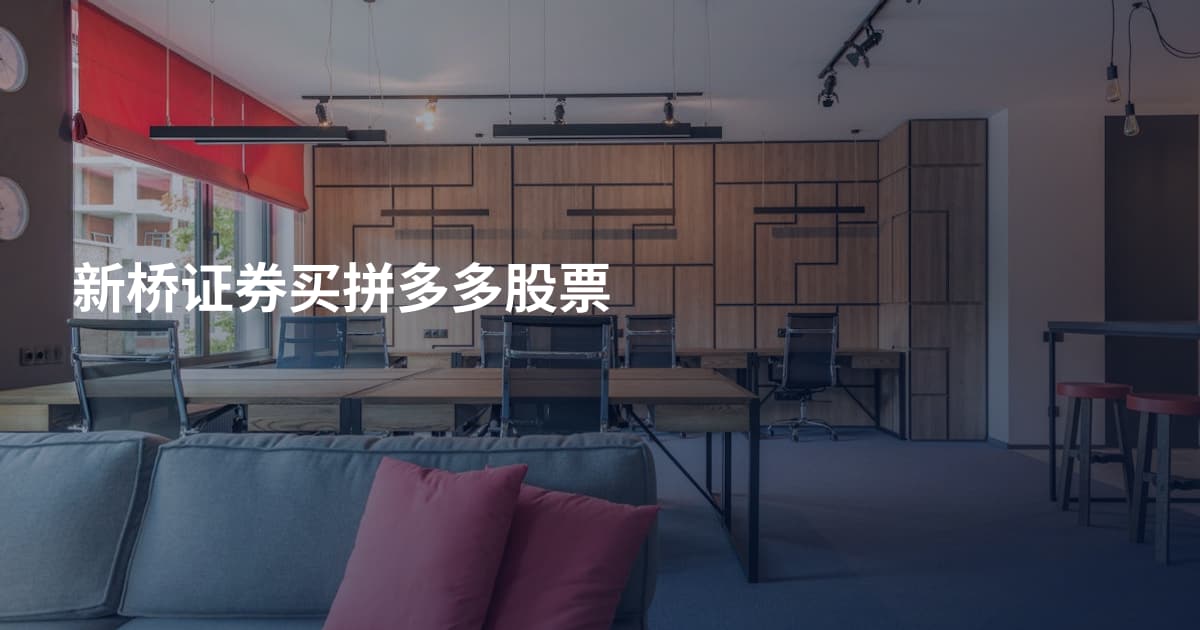 新桥证券买拼多多股票