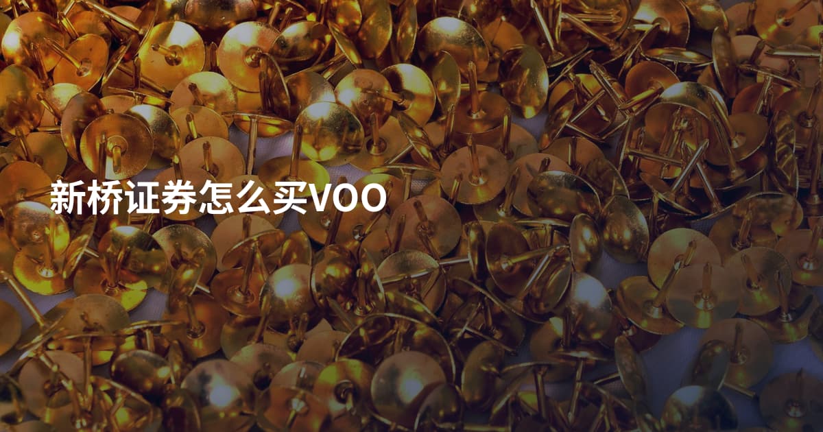 新桥证券怎么买VOO
