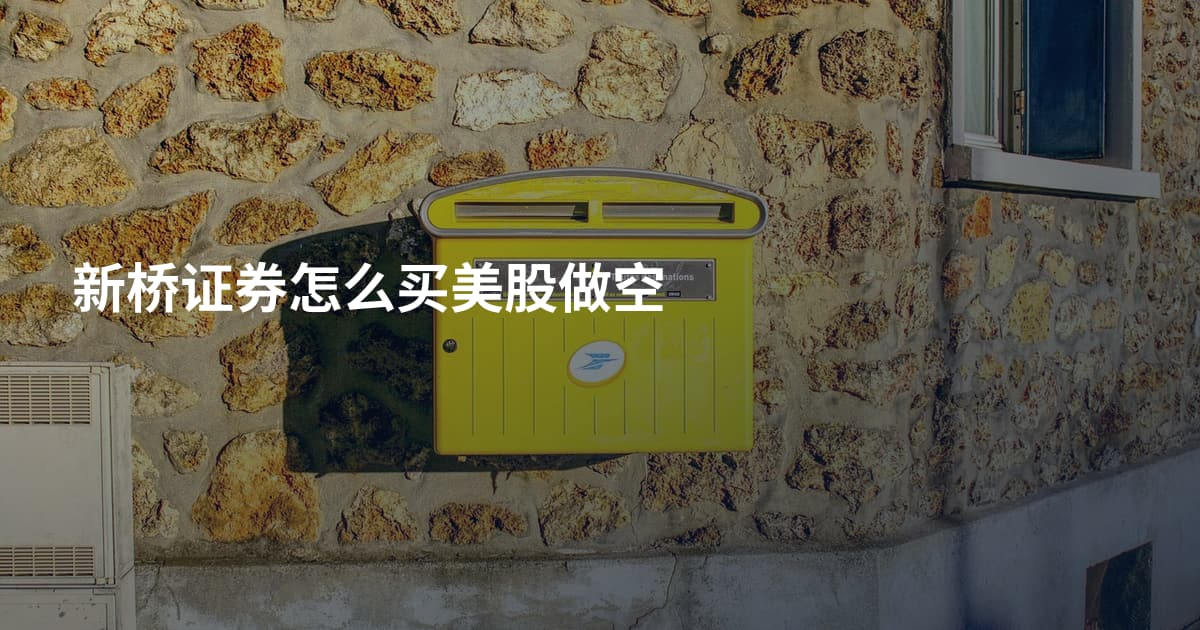 新桥证券怎么买美股做空