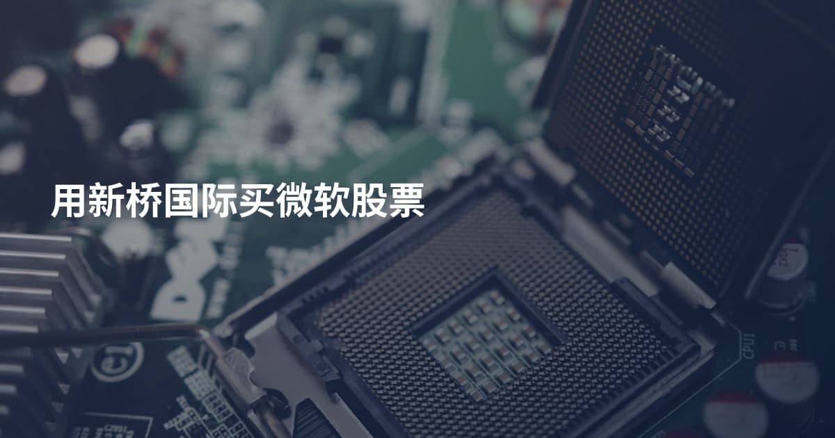 用新桥国际买微软股票
