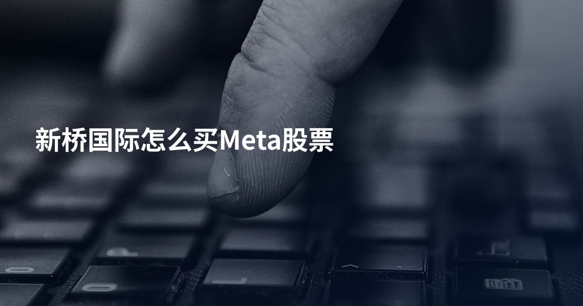 新桥国际怎么买Meta股票