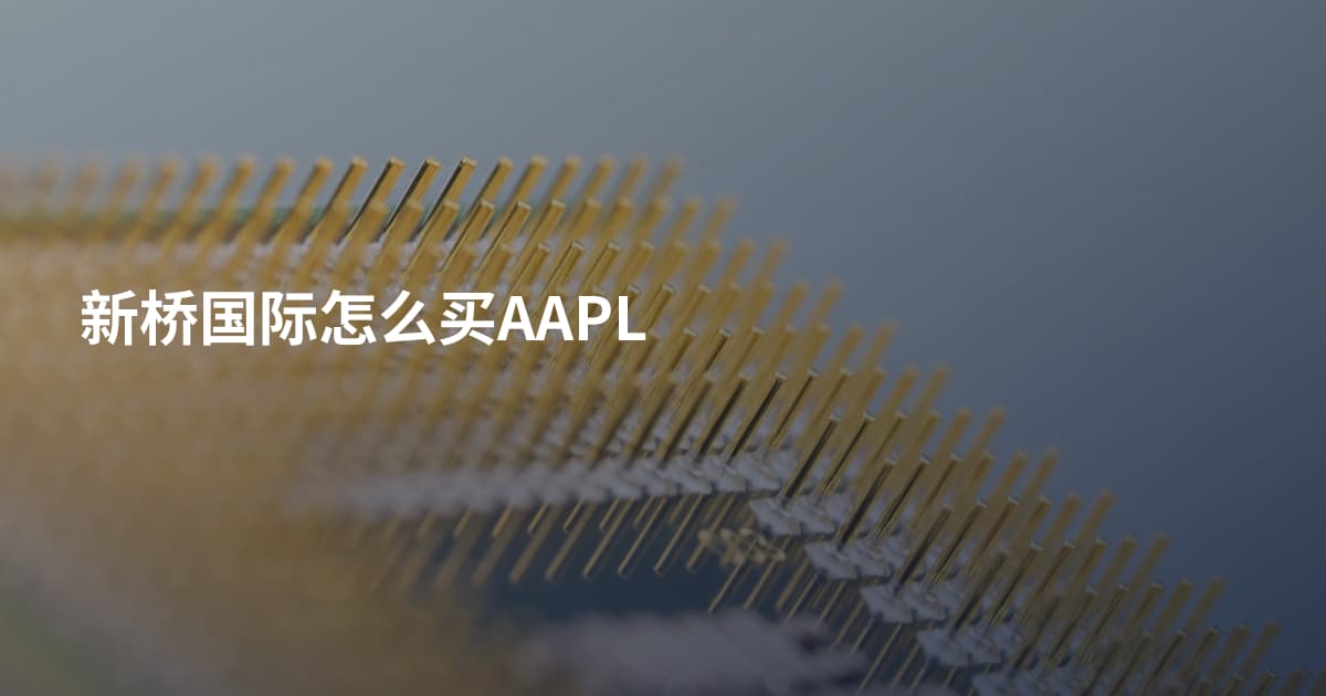 新桥国际怎么买AAPL