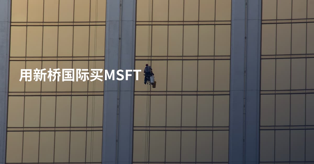 用新桥国际买MSFT