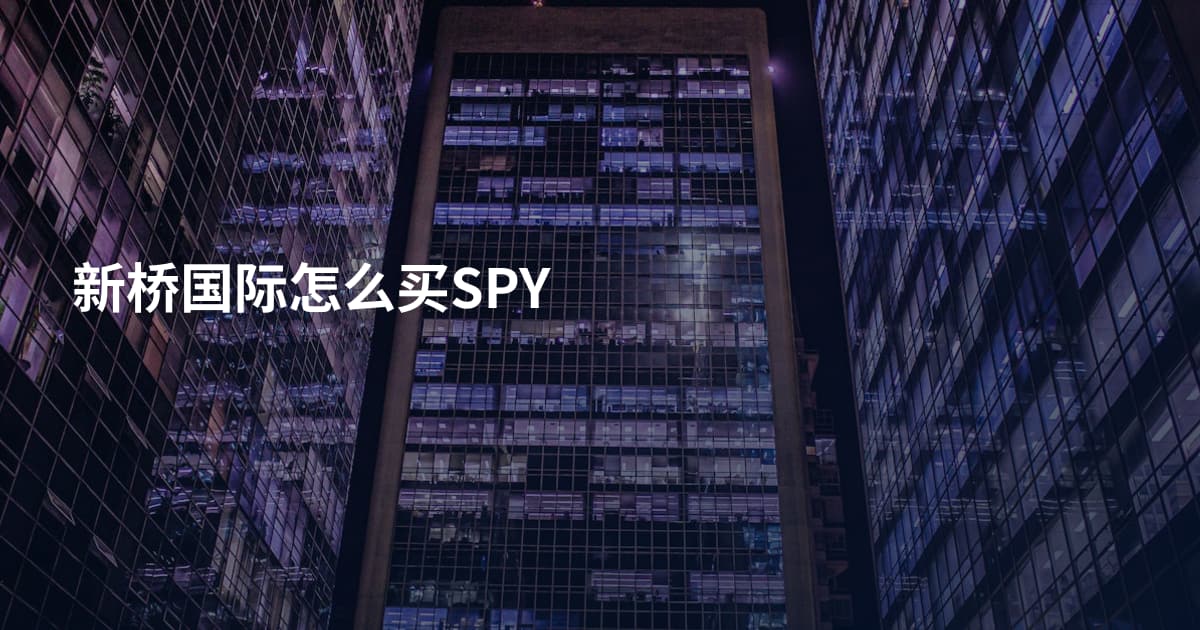新桥国际怎么买SPY