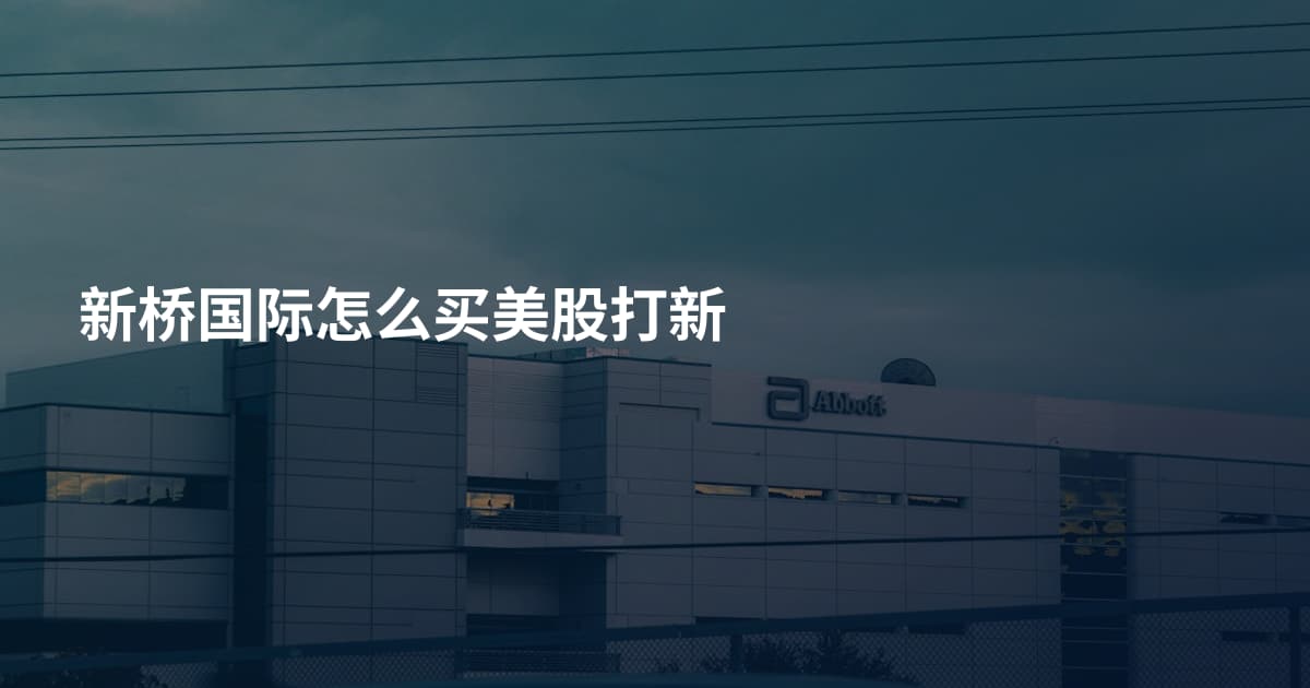 新桥国际怎么买美股打新