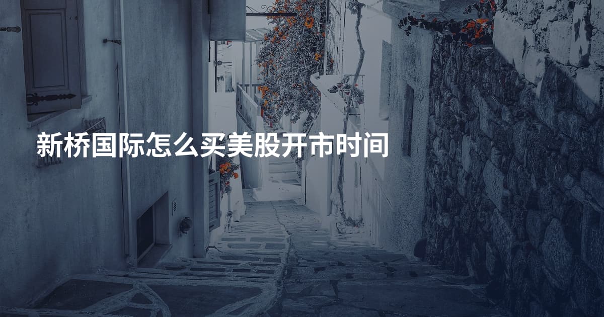 新桥国际怎么买美股开市时间
