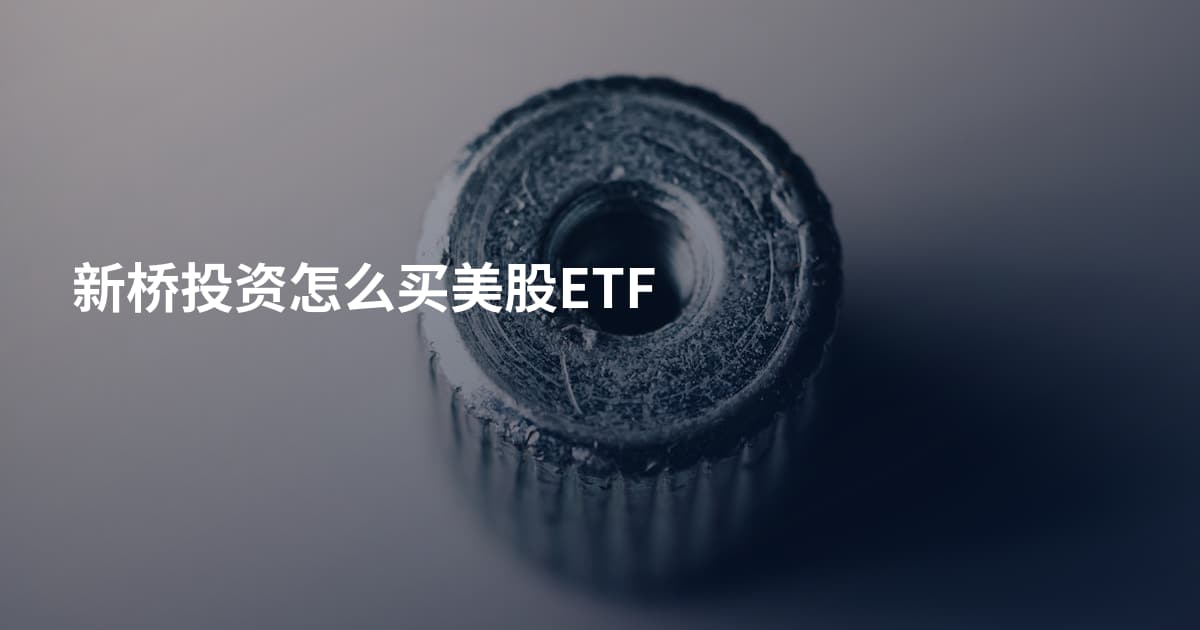 新桥投资怎么买美股ETF
