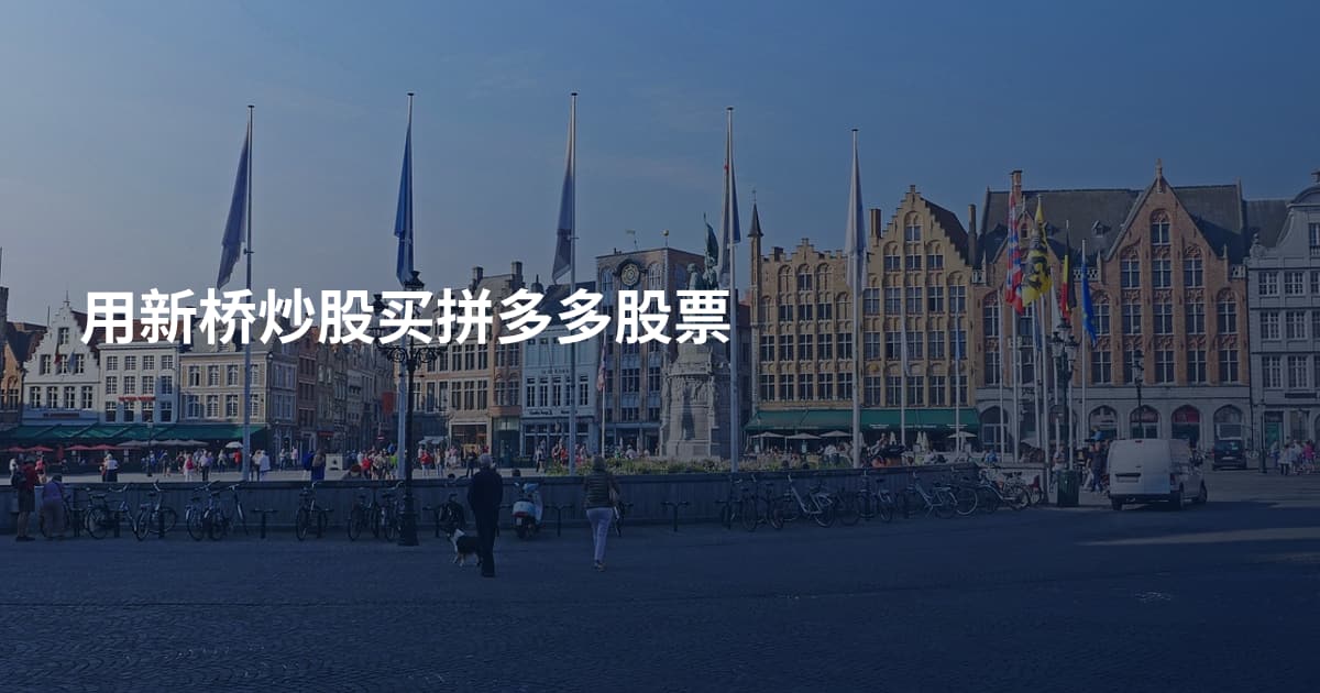 用新桥炒股买拼多多股票