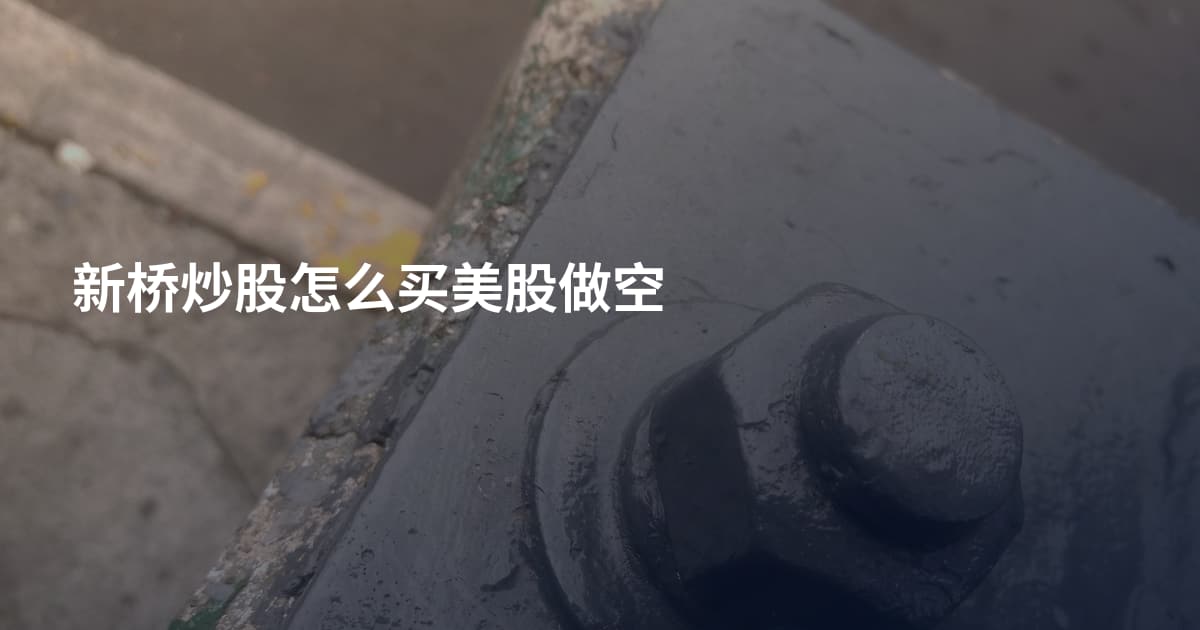 新桥炒股怎么买美股做空