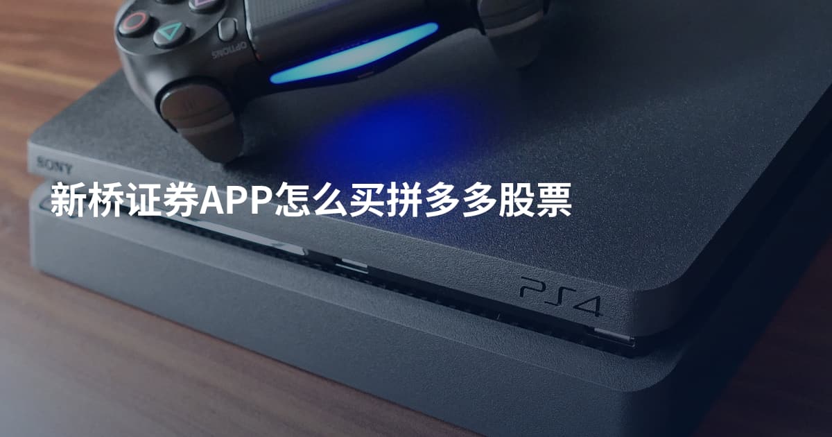 新桥证券APP怎么买拼多多股票