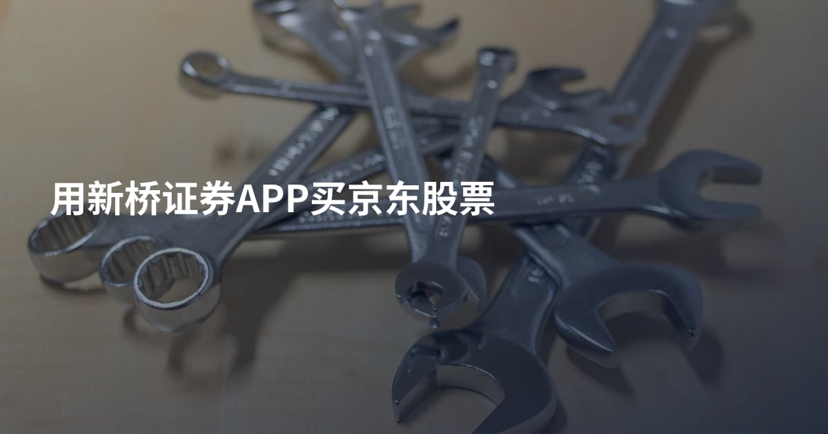 用新桥证券APP买京东股票