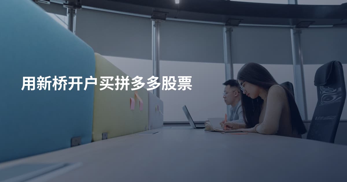 用新桥开户买拼多多股票