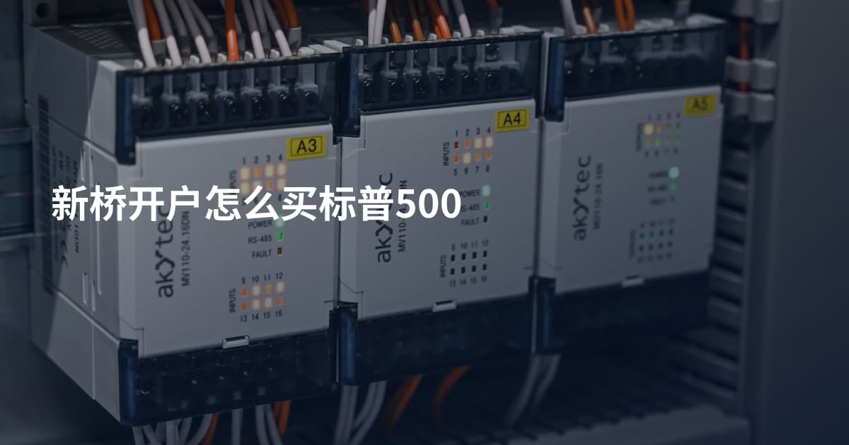新桥开户怎么买标普500