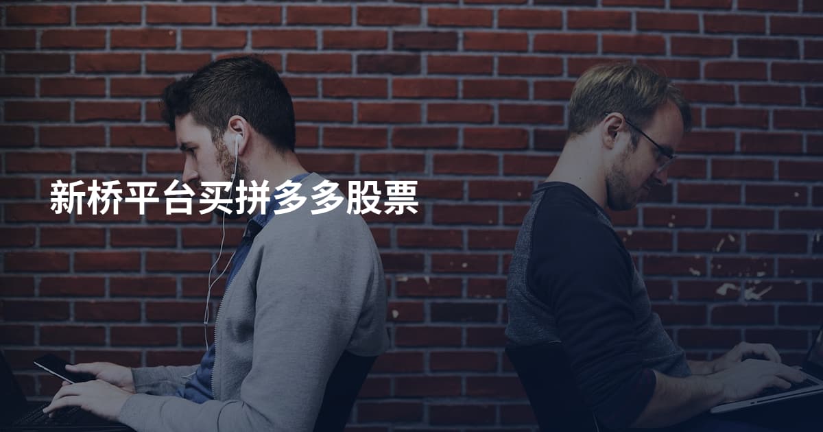 新桥平台买拼多多股票