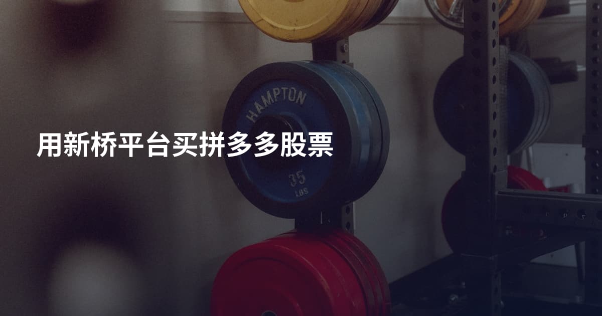 用新桥平台买拼多多股票