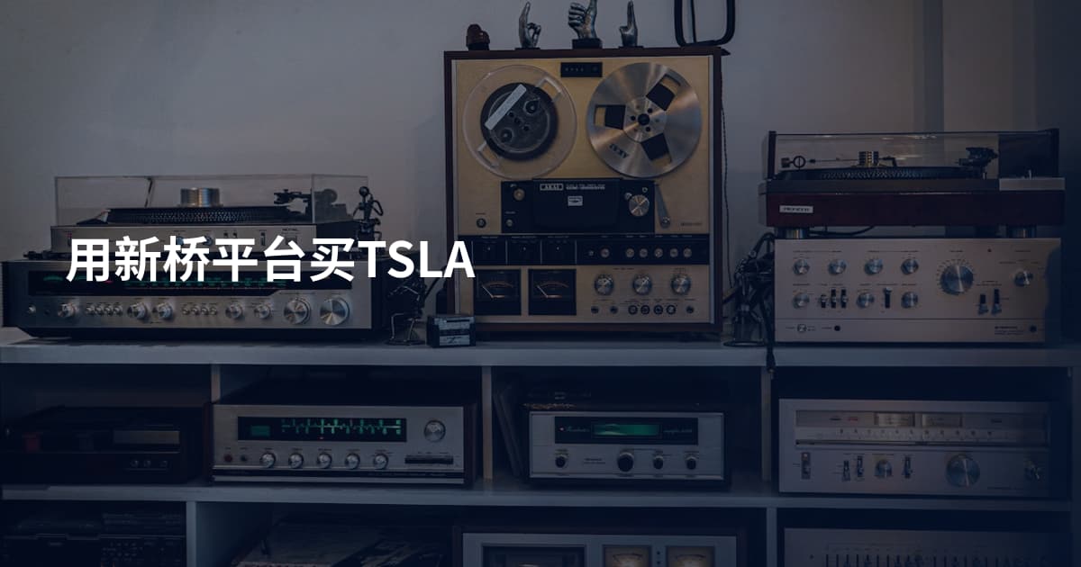 用新桥平台买TSLA