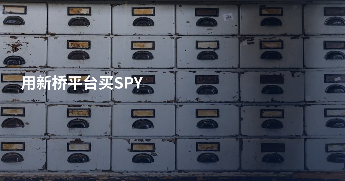 用新桥平台买SPY