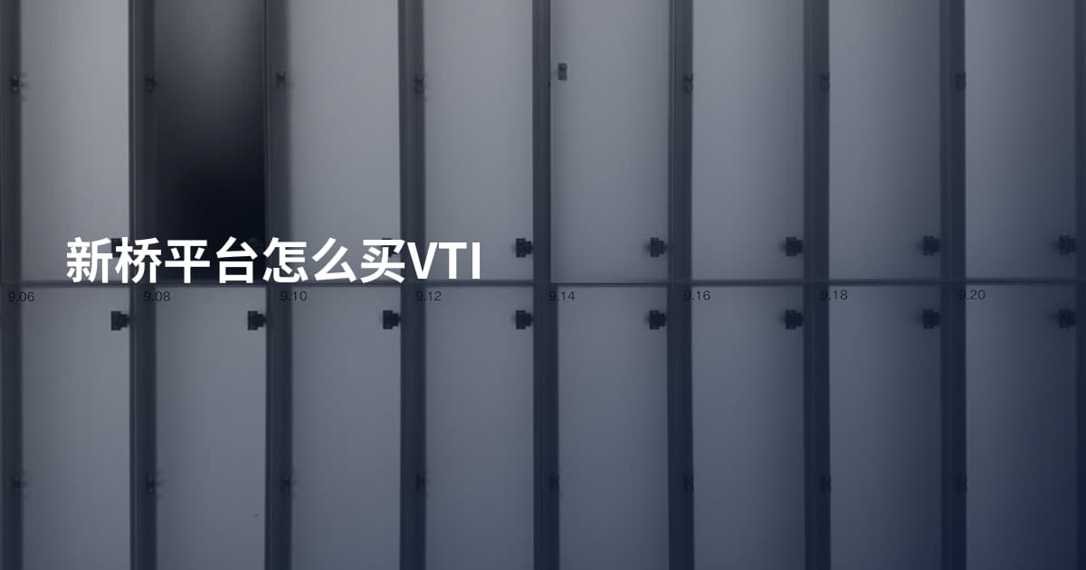 新桥平台怎么买VTI