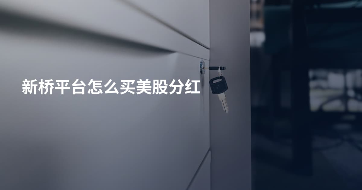 新桥平台怎么买美股分红