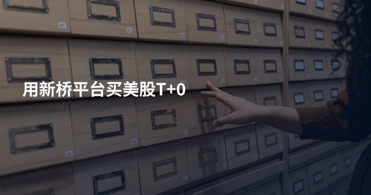 用新桥平台买美股T+0